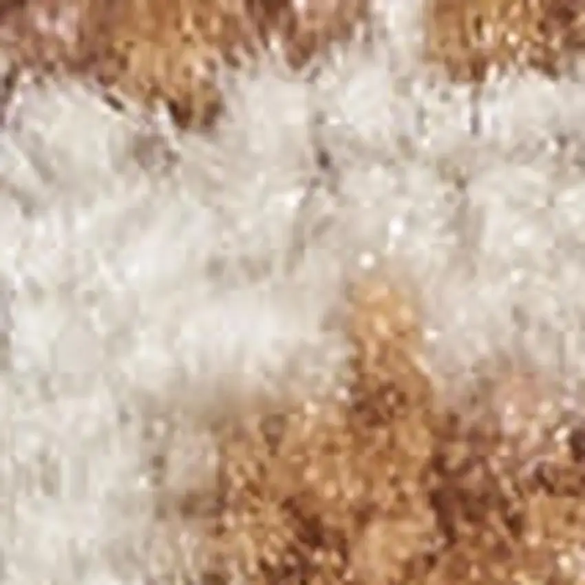 Red and Ivory Abstract Power Loom Area Rug Photo 1