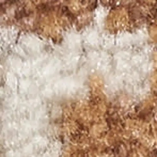 Red and Ivory Abstract Power Loom Area Rug Photo 1