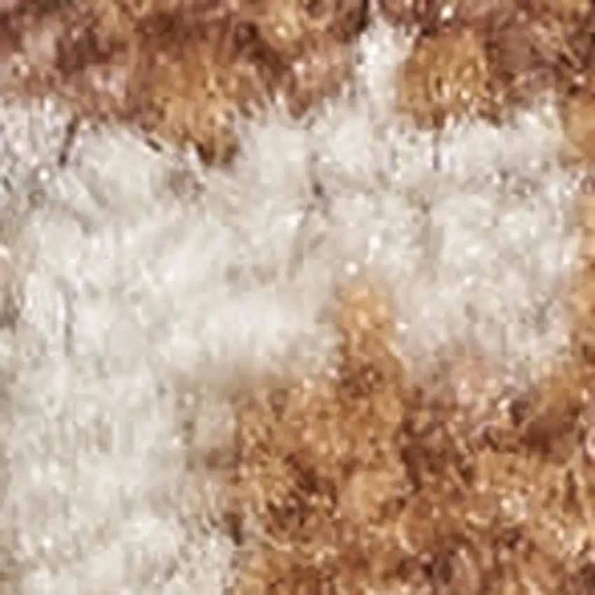 Red and Ivory Abstract Power Loom Area Rug Photo 1