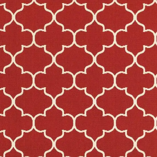Red And Ivory Indoor Outdoor Area Rug Photo 6
