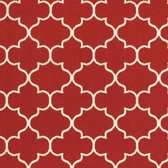 Red And Ivory Indoor Outdoor Area Rug Photo 7