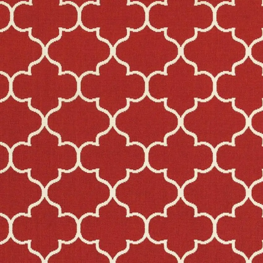 Red And Ivory Indoor Outdoor Area Rug Photo 7
