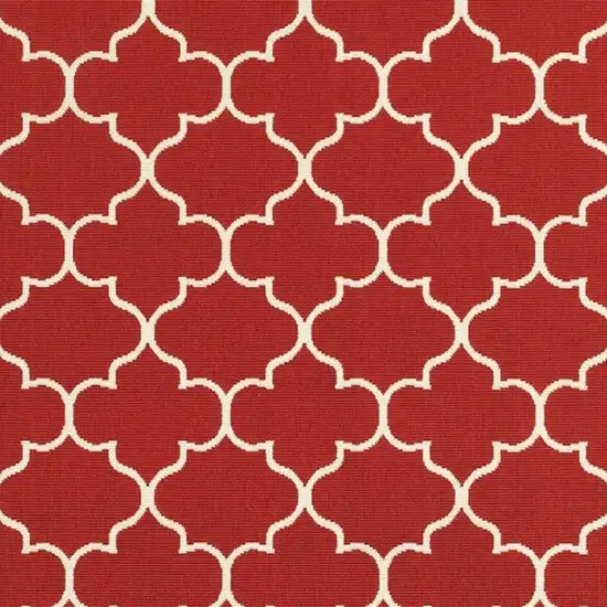 Red And Ivory Indoor Outdoor Area Rug Photo 7