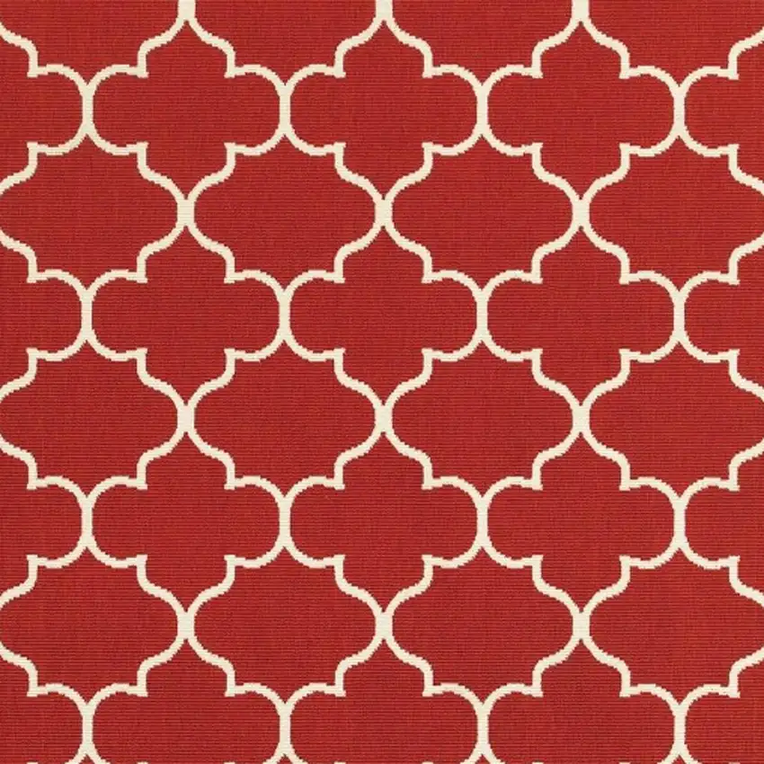 Red And Ivory Indoor Outdoor Area Rug Photo 7