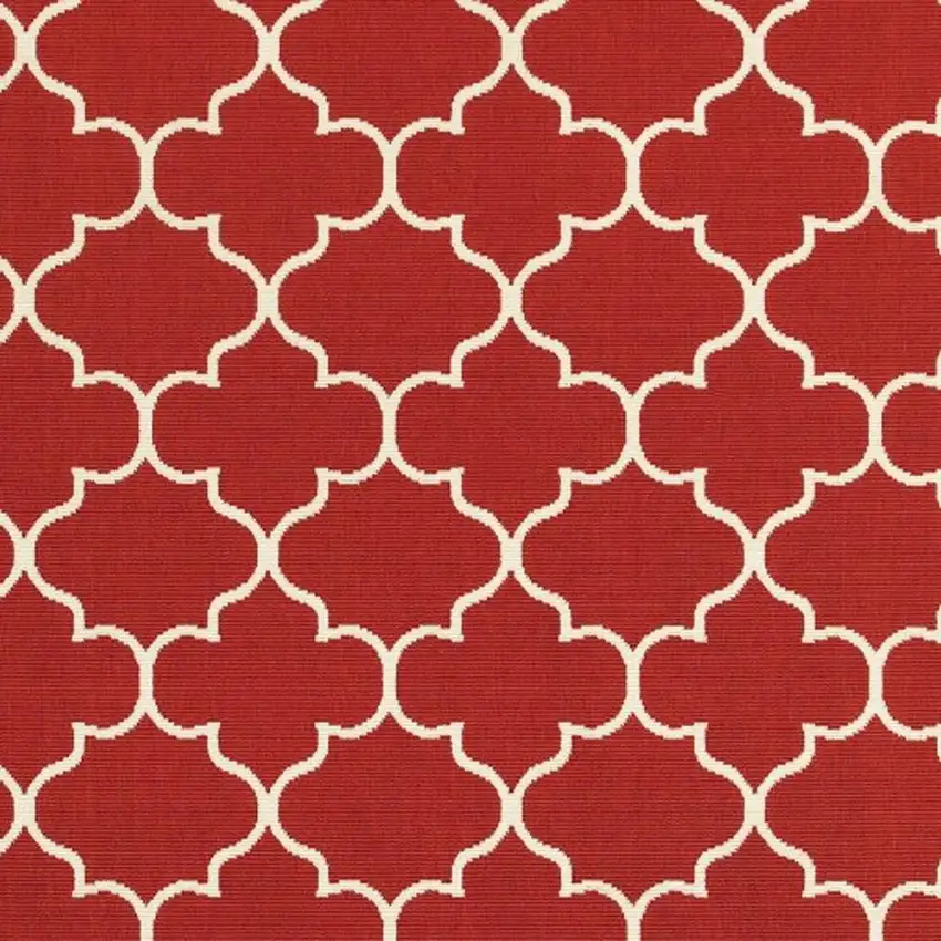 Red And Ivory Indoor Outdoor Area Rug Photo 6