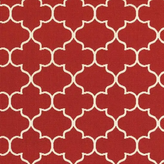 Red And Ivory Indoor Outdoor Area Rug Photo 5