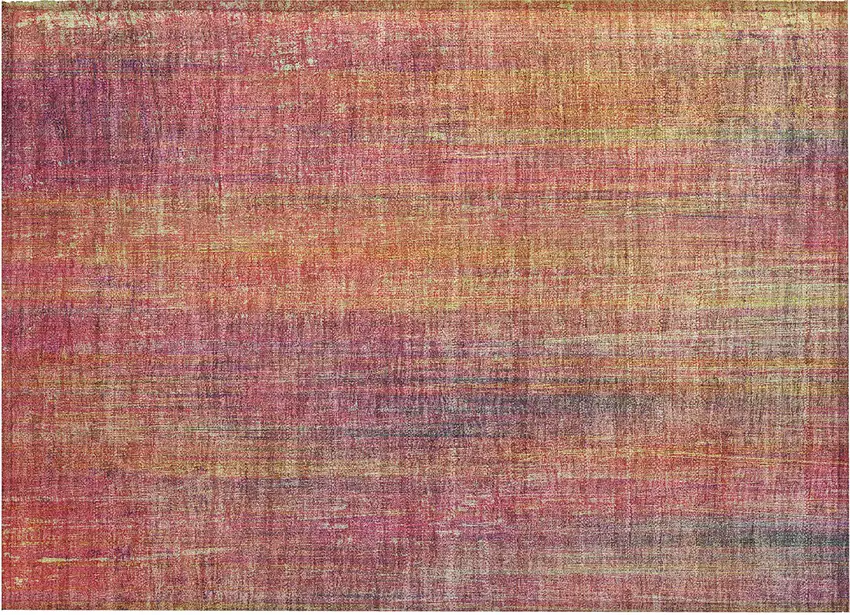 Red and Orange Striped Washable Non Skid Indoor Outdoor Area Rug Photo 2
