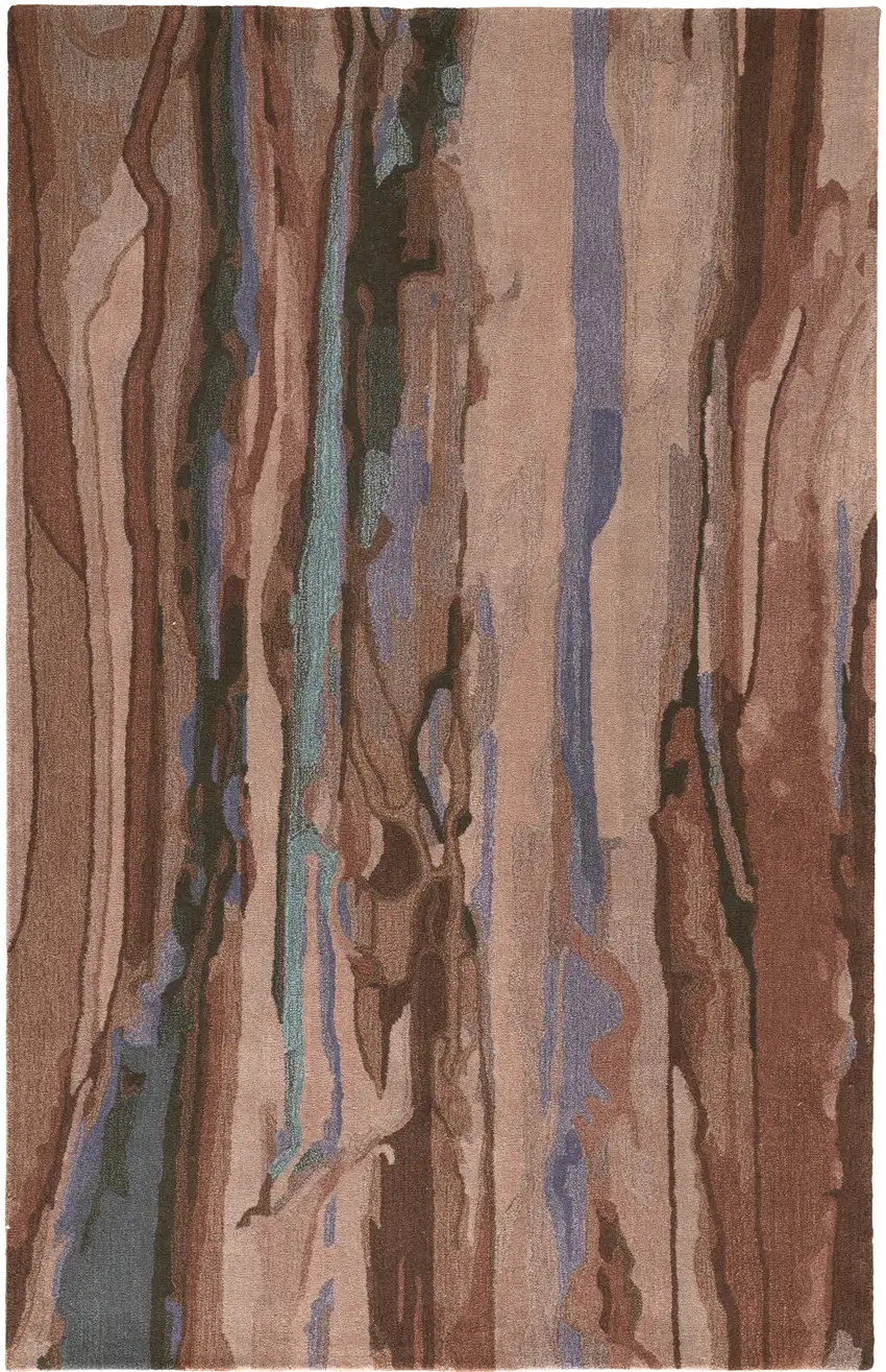 Red and Pink Abstract Hand Tufted Area Rug Photo 2