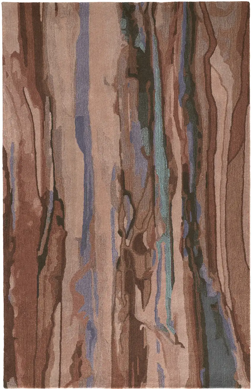 Red and Pink Abstract Hand Tufted Area Rug Photo 4