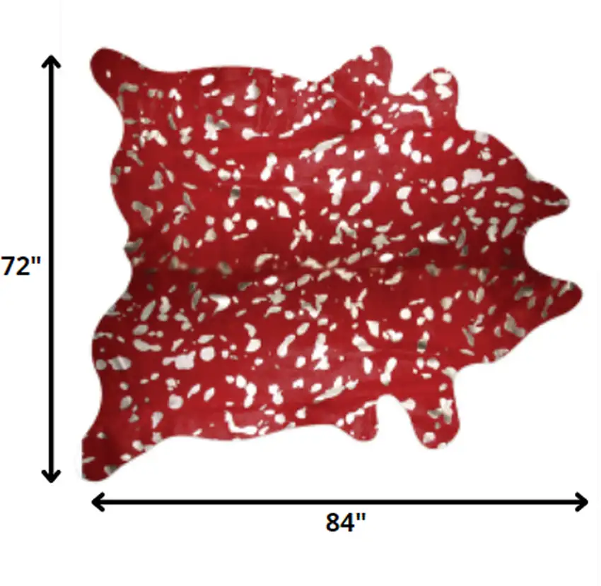 Red and Silver Cowhide - Area Rug Photo 2
