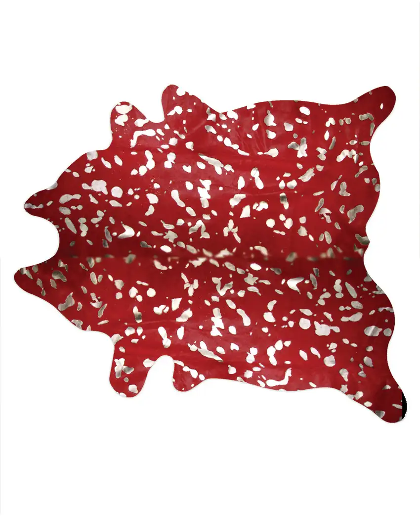 Red and Silver Cowhide - Area Rug Photo 3