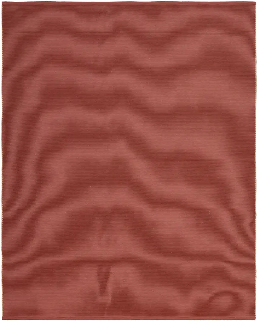 Red and Tan Hand Woven Area Rug Photo 5