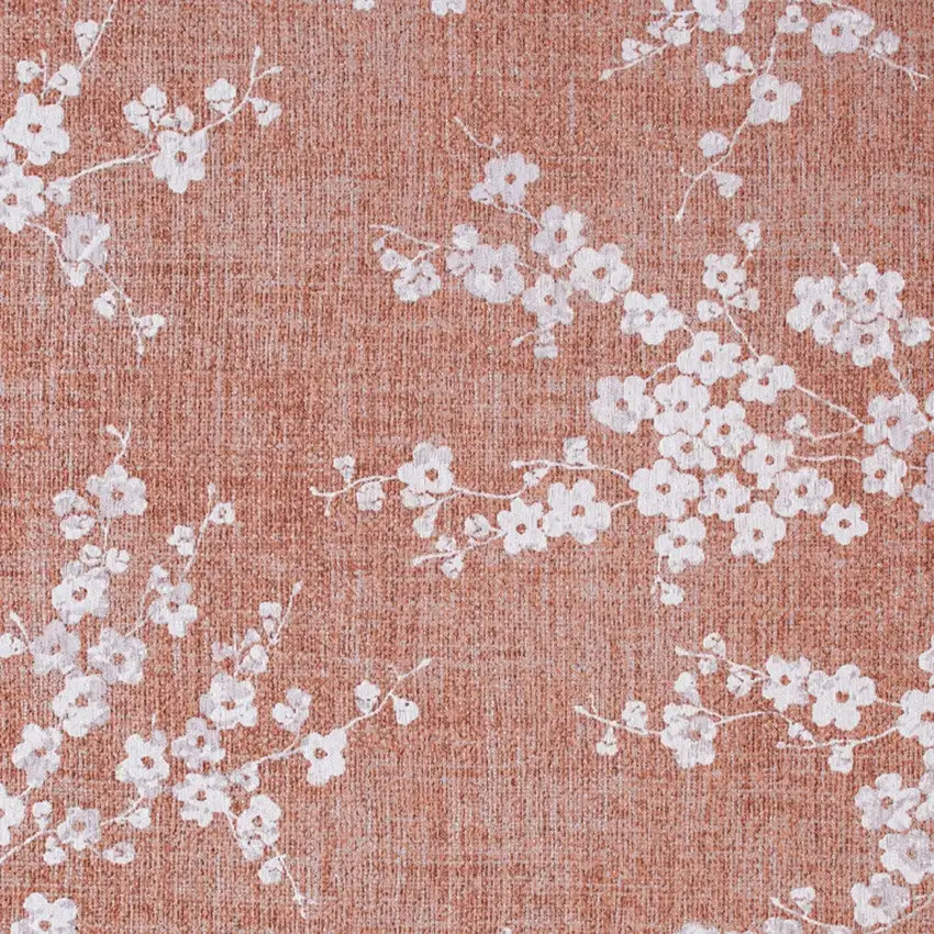 Red and White Oriental Non Skid Area Rug Photo 5