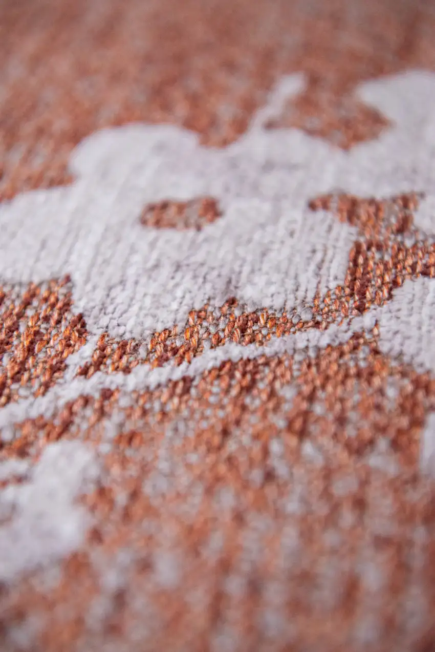Red and White Oriental Non Skid Area Rug Photo 8