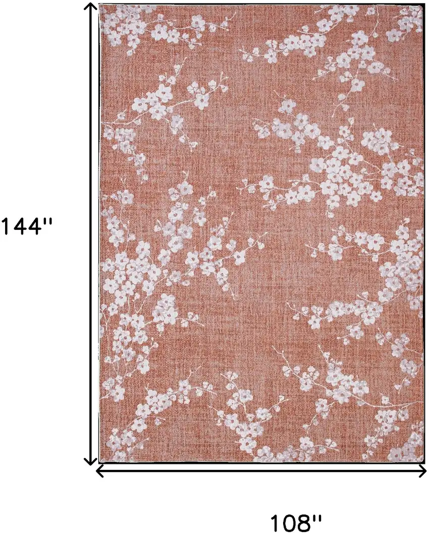 Red and White Oriental Non Skid Area Rug Photo 3