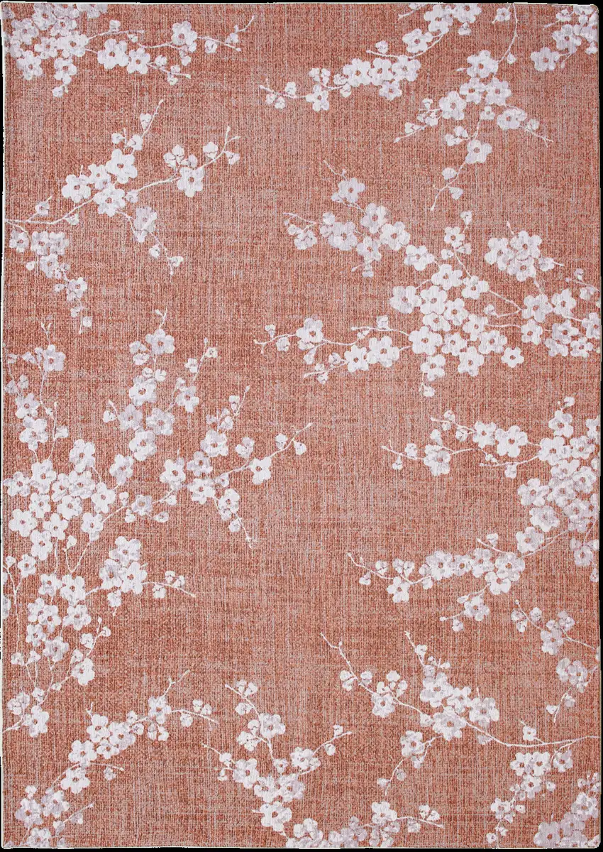 Red and White Oriental Non Skid Area Rug Photo 2