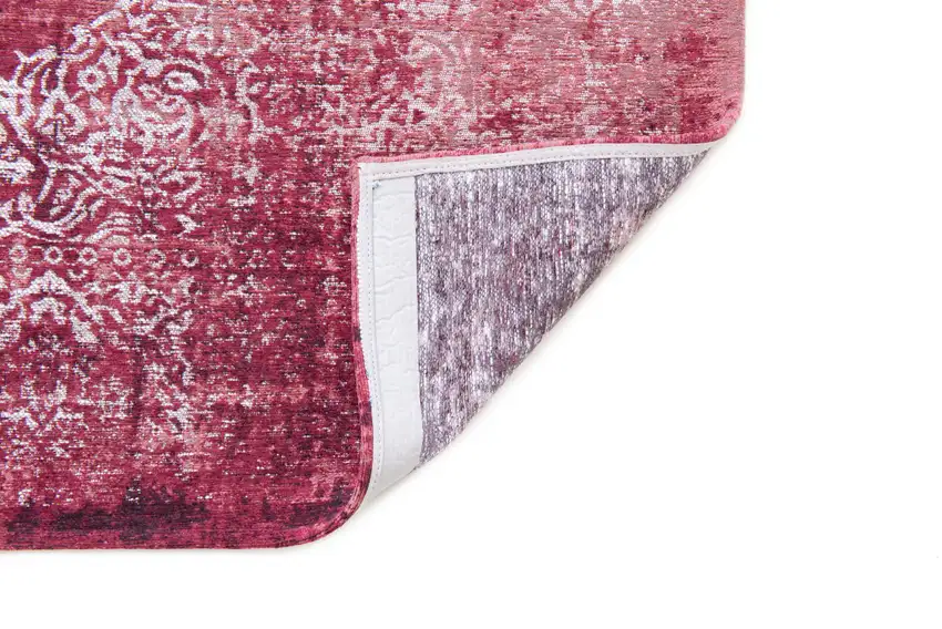 Red and White Oriental Non Skid Area Rug Photo 4