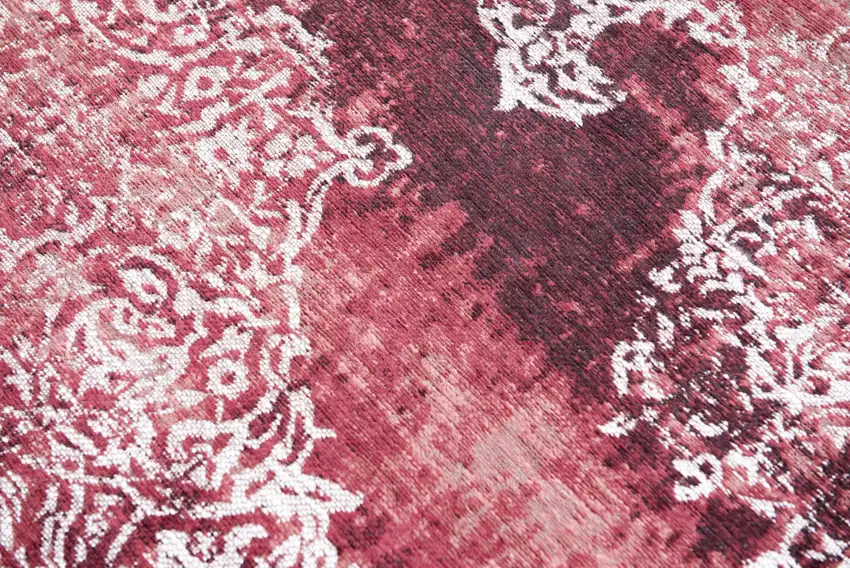 Red and White Oriental Non Skid Area Rug Photo 5