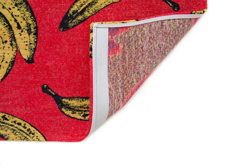 Red and Yellow Abstract Non Skid Area Rug Photo 5