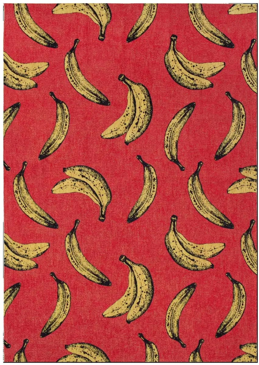 Red and Yellow Abstract Non Skid Area Rug Photo 2