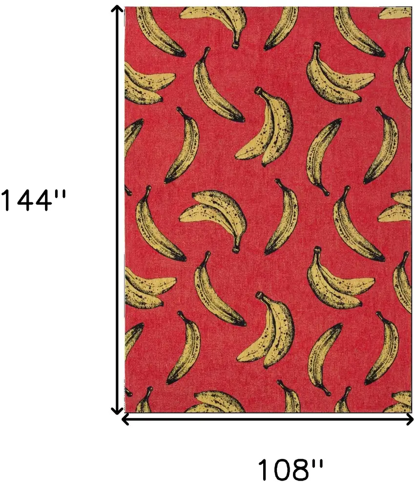Red and Yellow Abstract Non Skid Area Rug Photo 3