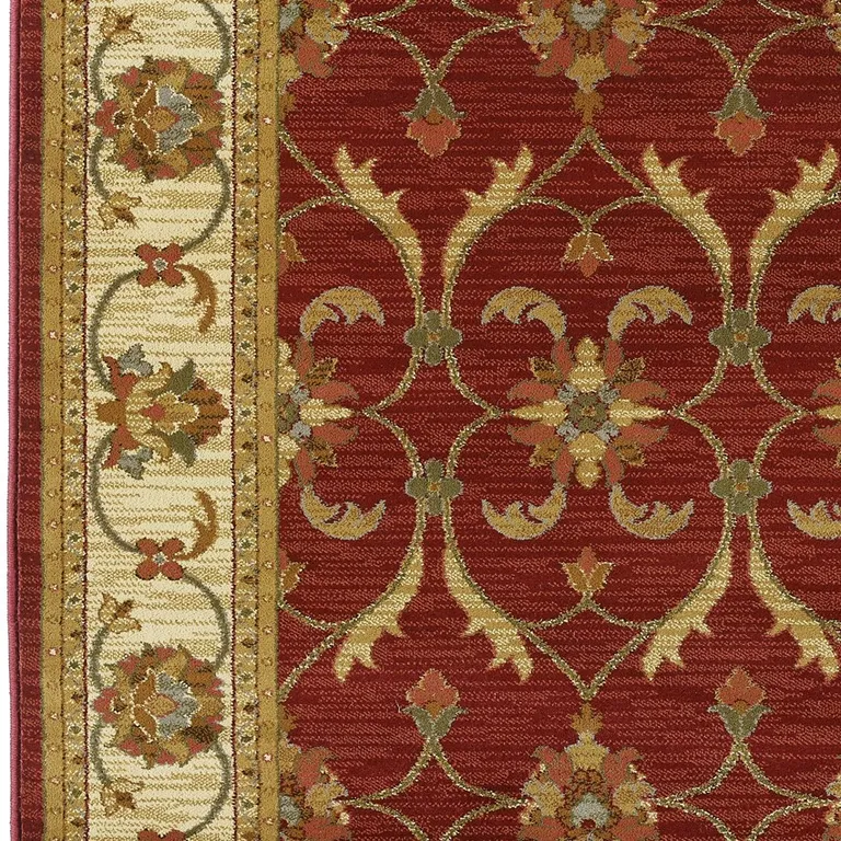 Red or  Ivory  Polypropylene Rug Photo 2