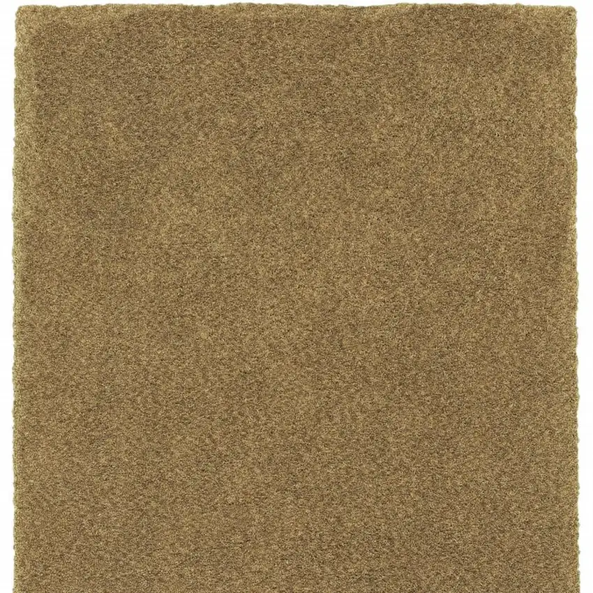 Rich Gold Shag Tufted Handmade Stain Resistant Area Rug Photo 5