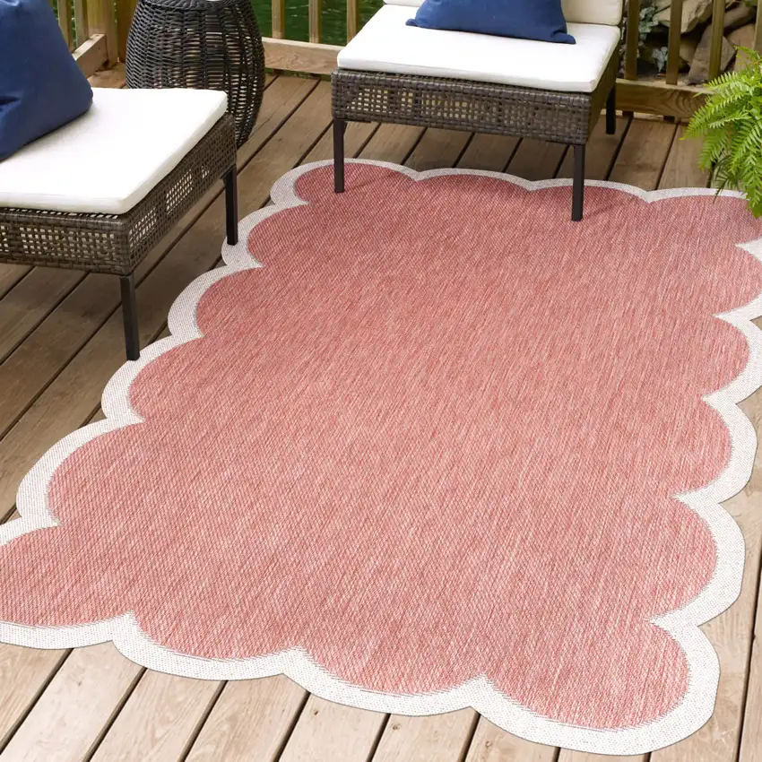 Rose And Cream Indoor Outdoor Area Rug Photo 9