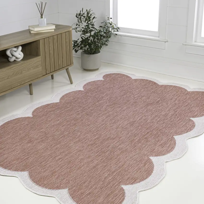 Rose And Cream Indoor Outdoor Area Rug Photo 6