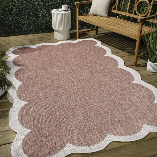 Rose And Cream Indoor Outdoor Area Rug Photo 8