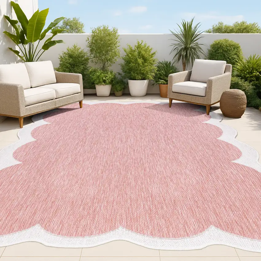 Rose And Cream Indoor Outdoor Area Rug Photo 4