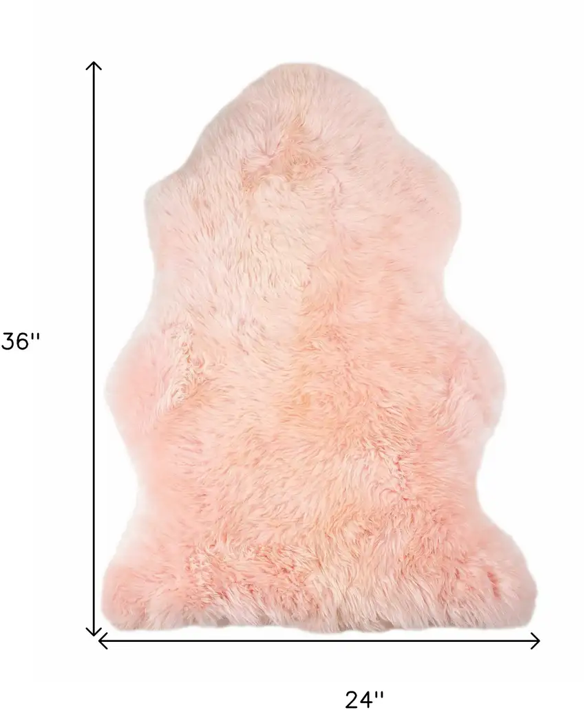 Rose New Zealand Natural Shearling Sheepskin Rug Photo 8