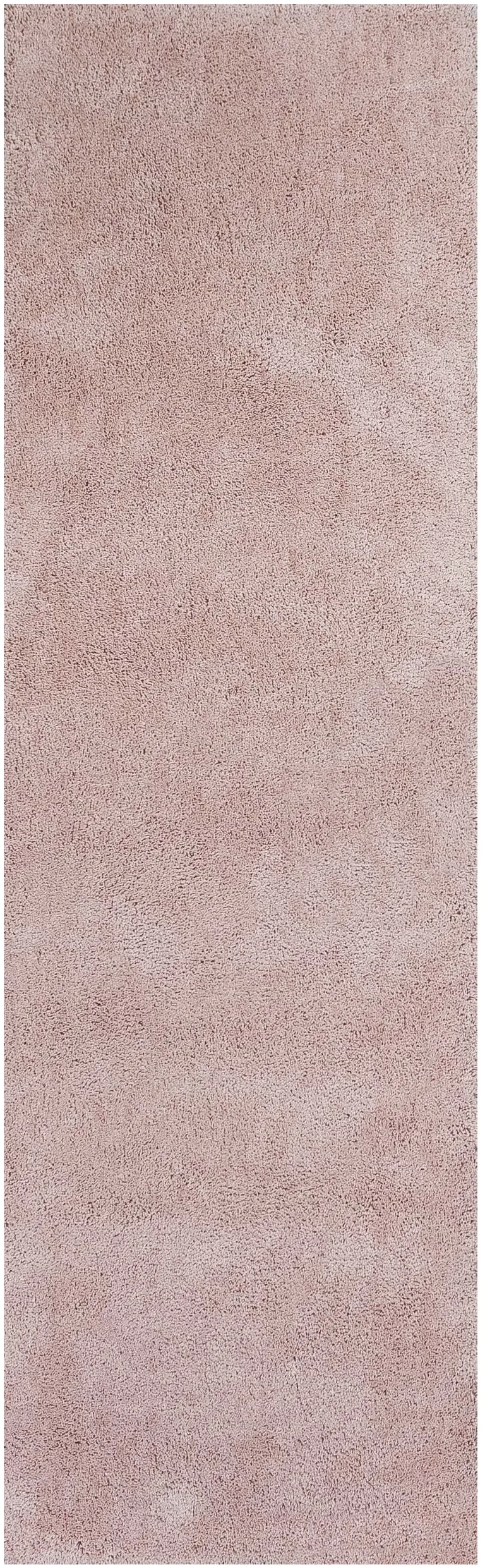 Rose Pink Indoor Shag Runner Rug Photo 5