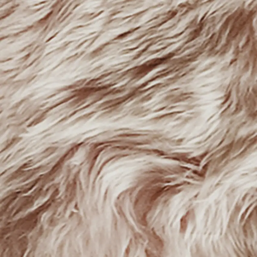 Rose Pink Natural Sheepskin Area Rug Photo 6