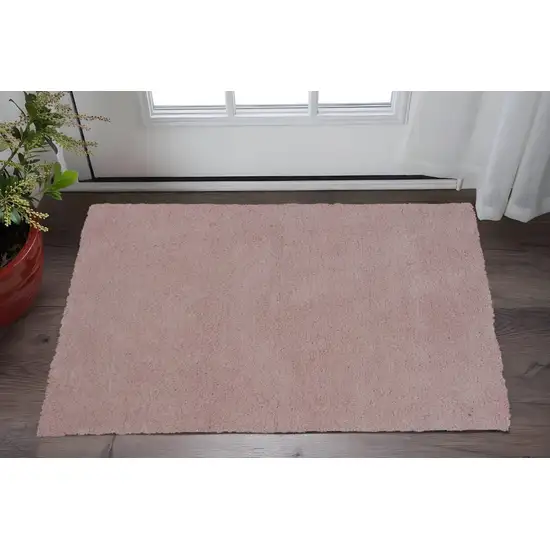 Pink Shag Hand Woven Area Rug Photo 1