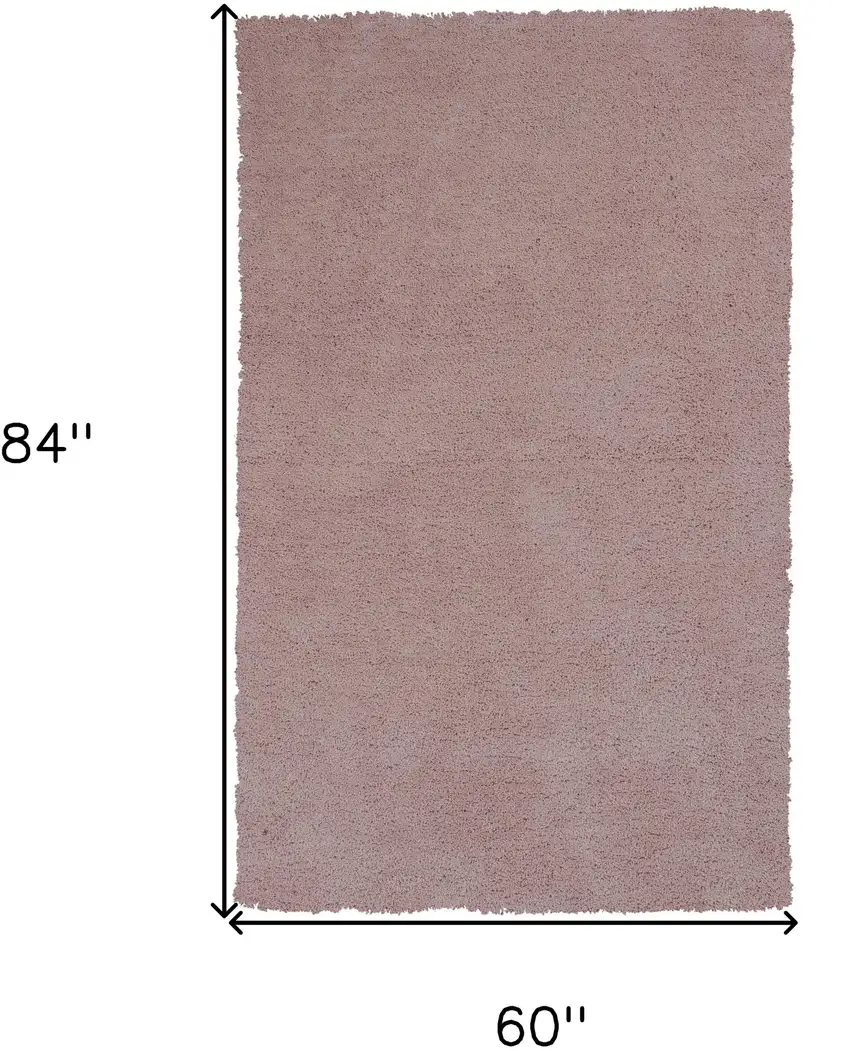 Rose Pink Plain Indoor Area Rug Photo 6