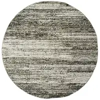 Photo of Round Ash and Slate Abstract Area Rug