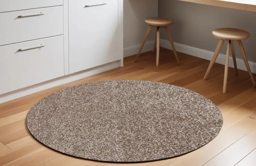 Beige Heather Plain Indoor Area Rug Photo 2