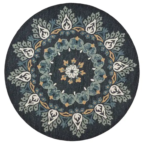 Black Floral Paradise Area Rug Photo 6