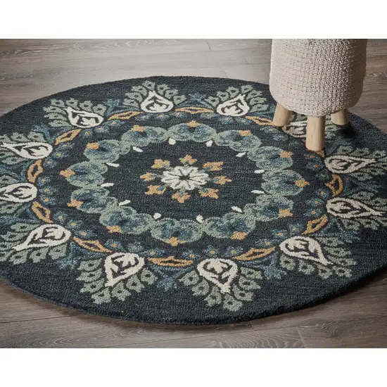 Black Floral Paradise Area Rug Photo 9