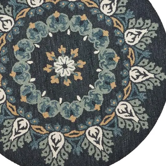 Black Floral Paradise Area Rug Photo 5