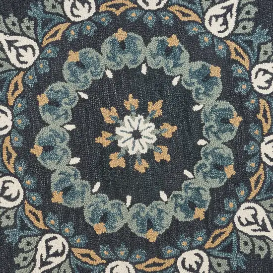 Black Floral Paradise Area Rug Photo 4
