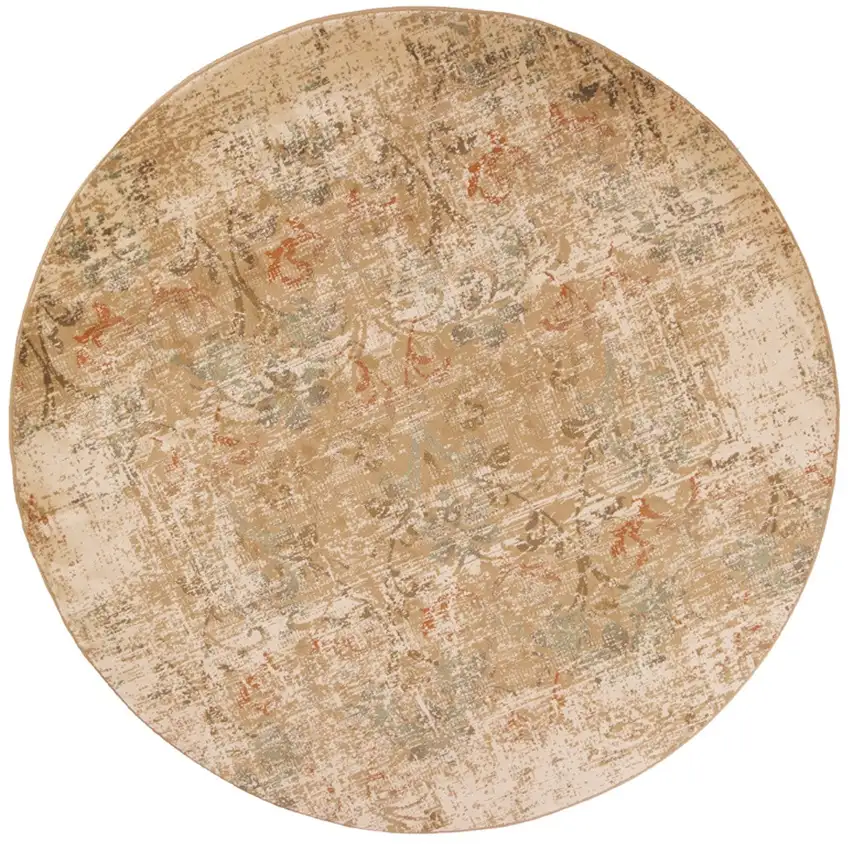 Champagne Abstract Indoor Area Rug Photo 6