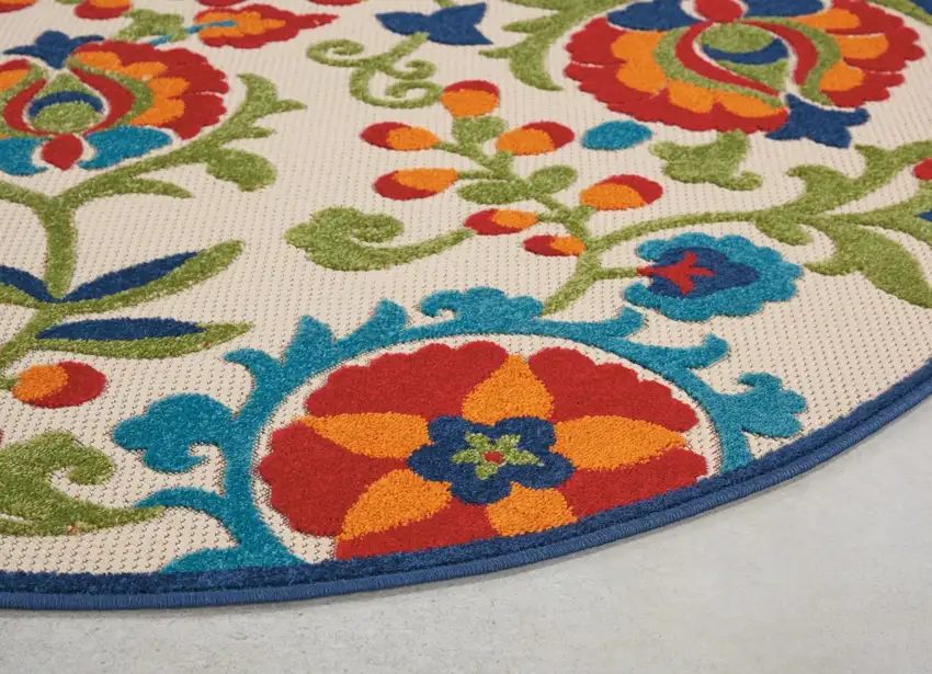 Round Mediterra Indoor Outdoor Area Rug Photo 2