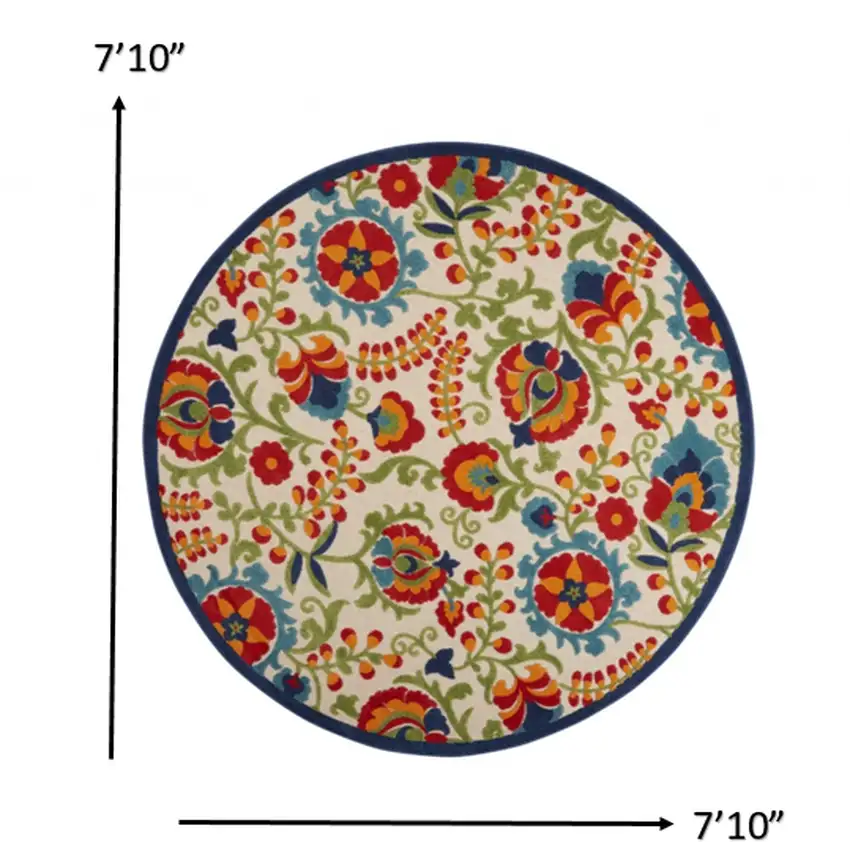 Round Mediterra Indoor Outdoor Area Rug Photo 5