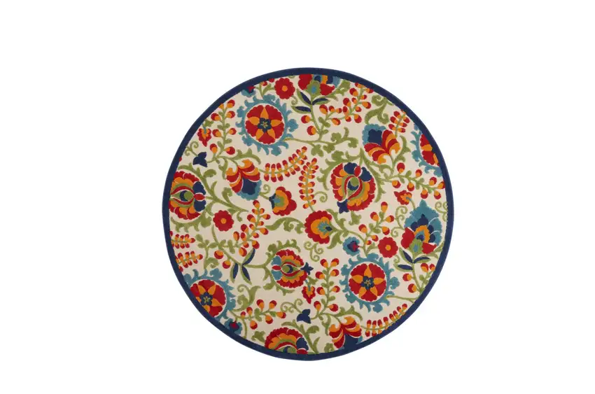 Round Mediterra Indoor Outdoor Area Rug Photo 1