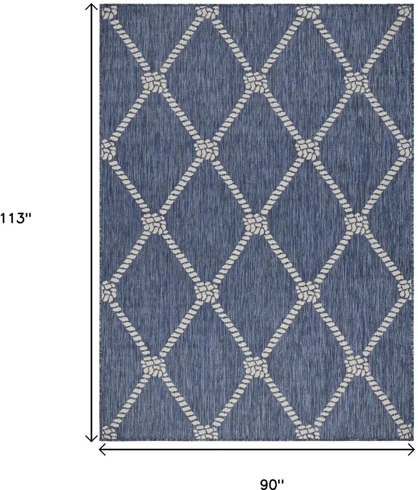 Blue And Gray Indoor Outdoor Area Rug Photo 3