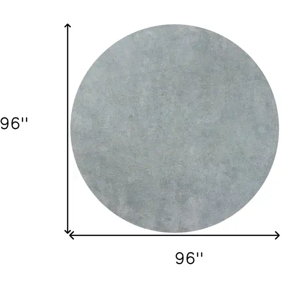 Round  Polyester Blue Heather Area Rug Photo 8