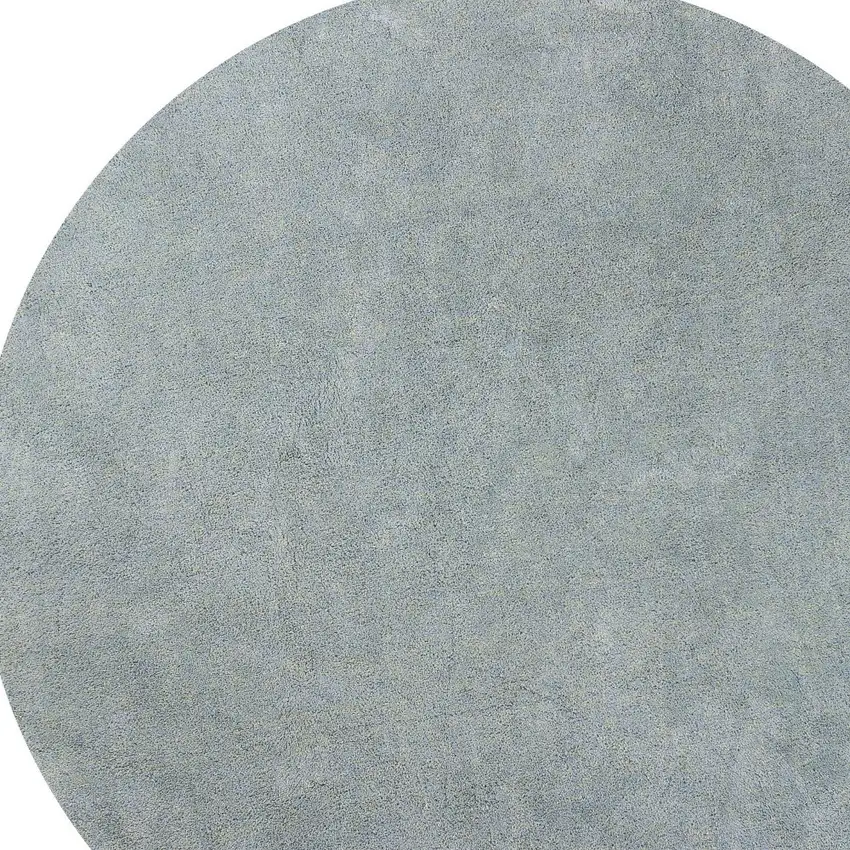 Round  Polyester Blue Heather Area Rug Photo 5