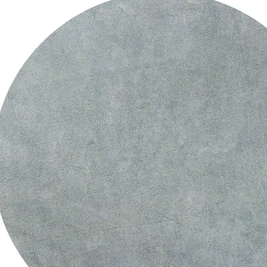 Round  Polyester Blue Heather Area Rug Photo 5